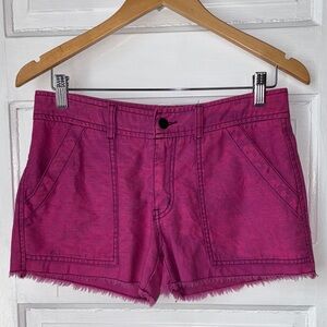 FREE PEOPLE PINK UTILITY CUTOFF SHORTS